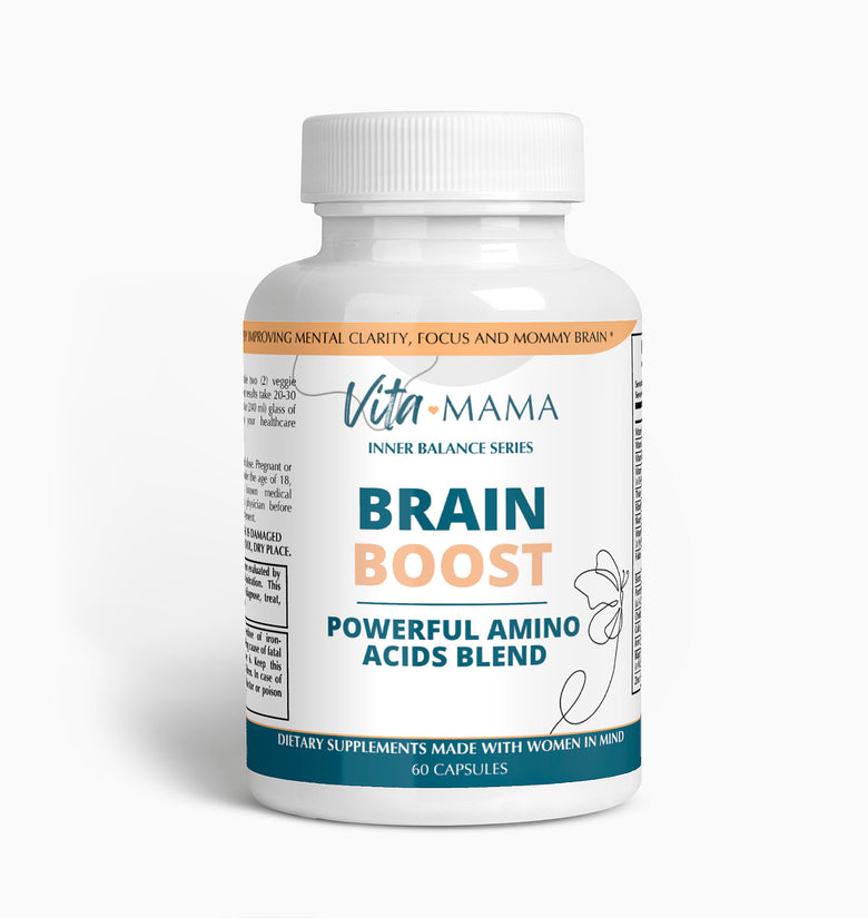 Mama's Brain Boost | Supports Mental Clarity | DMAE, L-Glutamine, L-Tyrosine